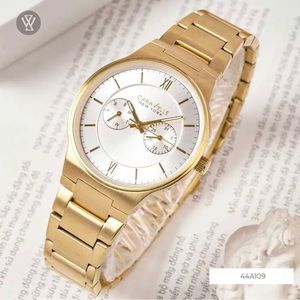 Caravelle New York by Bulova Men's Gold 44A109 Analog Display with Quartz Watch